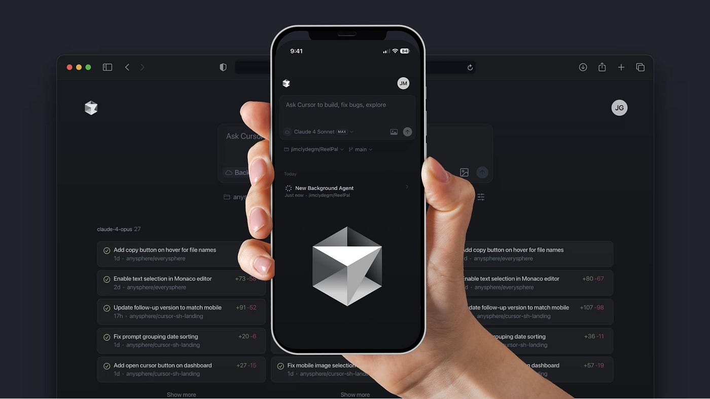 Cursor Mobile – Vos agents de coding pilotés depuis iPhone