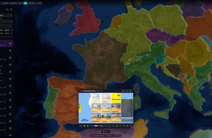 Pocket World – Avions, navires, radios et météo sur un globe 3D