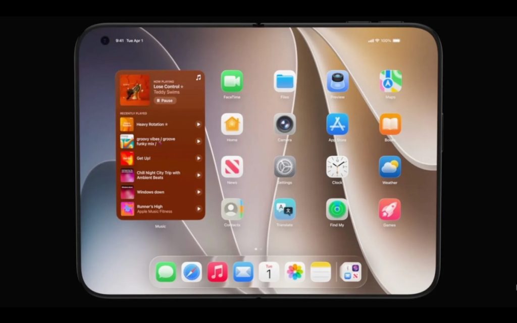 Ces rendus de l’iPhone pliable montrent qu’Apple aurait pris quelques notes chez Samsung