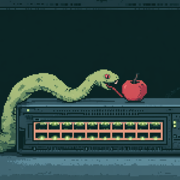 Snake sur un switch Ubiquiti – Parfaitement inutile, donc génial