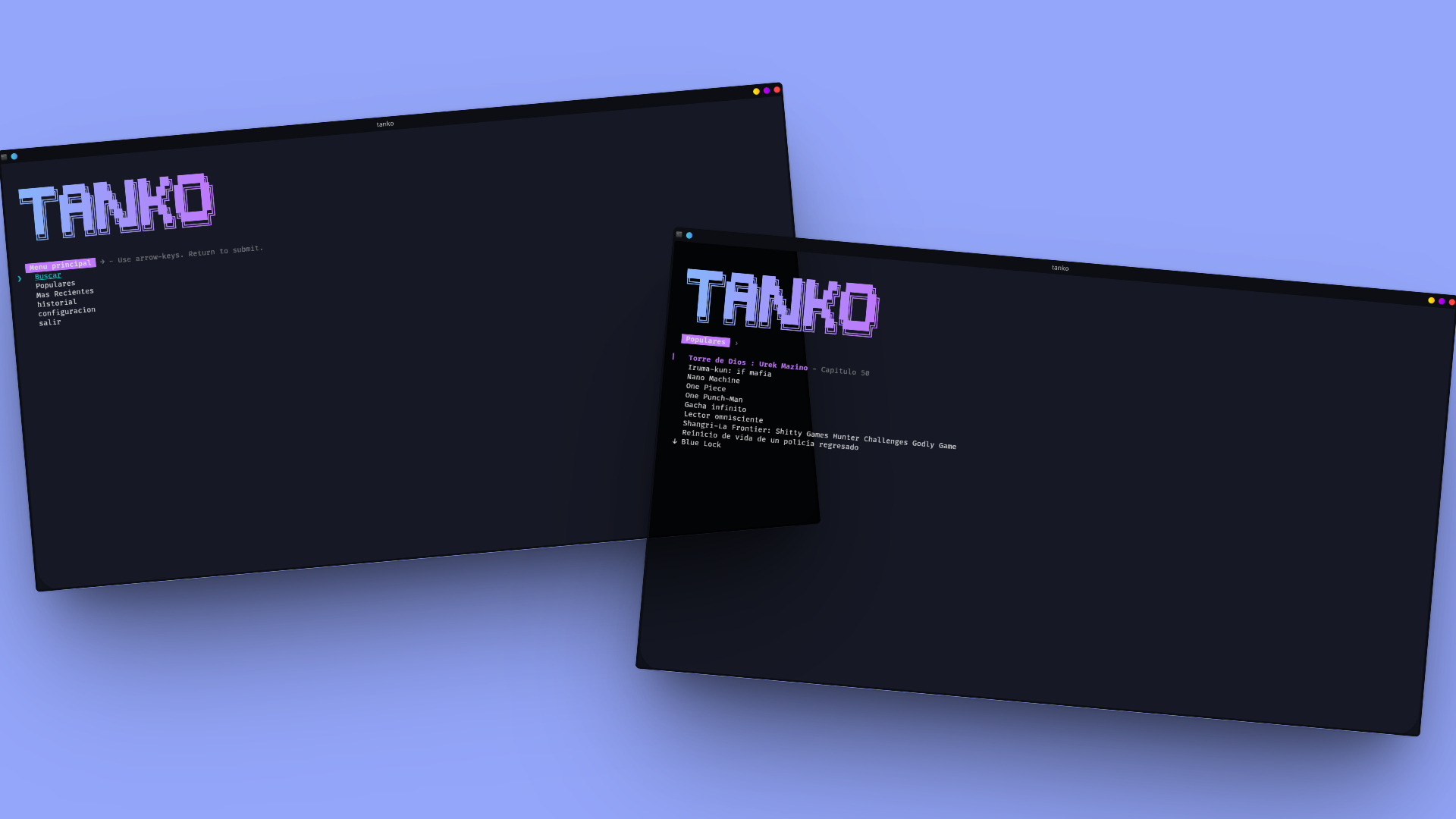 Tanko – Lire des mangas dans le terminal en scred