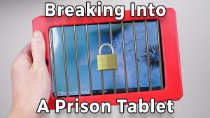 Une tablette de prison américaine ouverte à la scie