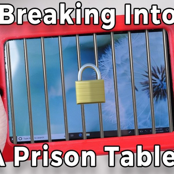 Une tablette de prison américaine ouverte à la scie