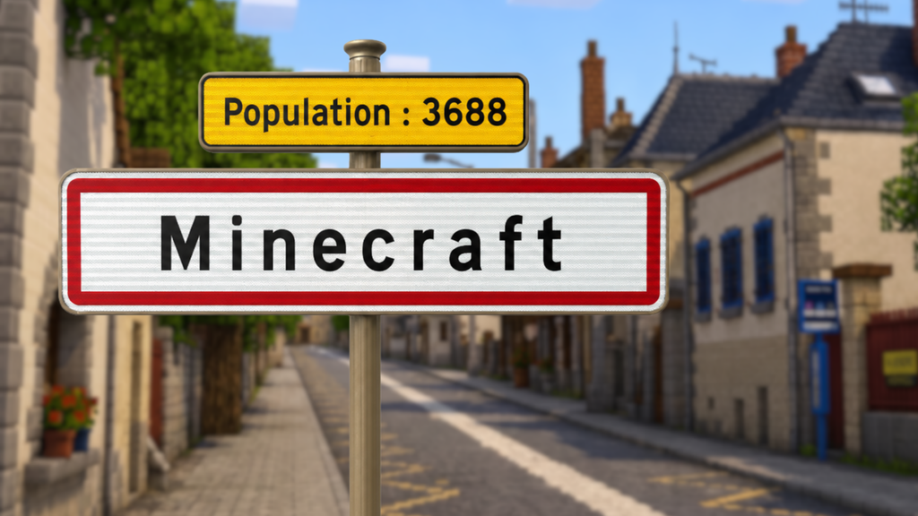 Une petite ville française de 3688 habitants reproduite à l'identique dans Minecraft : mairie, école…