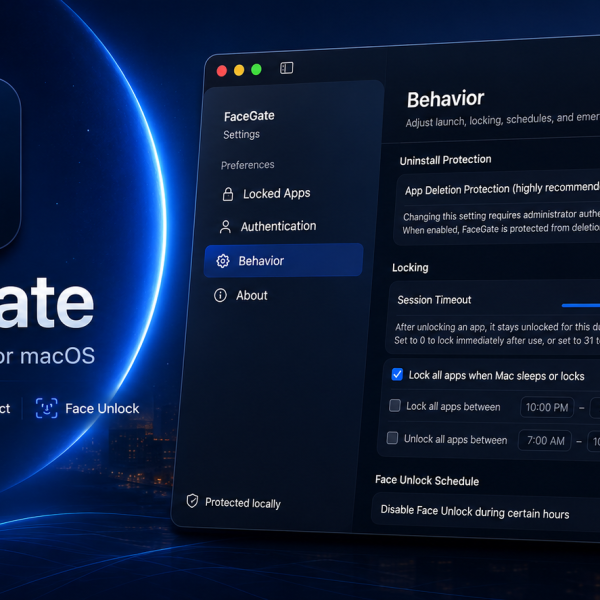 FaceGate – Verrouiller ses apps macOS en FaceID