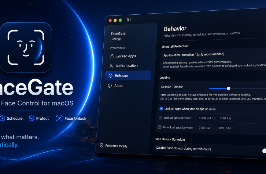 FaceGate – Verrouiller ses apps macOS en FaceID