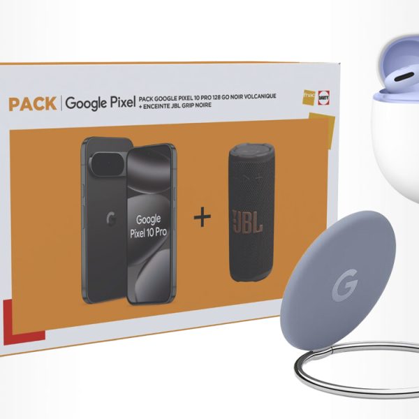 Le Google Pixel 10 Pro est à prix cassé dans un pack exceptionnel avec Enceinte JBL Grip, Pixel Buds 2a et Pixelsnap offerts