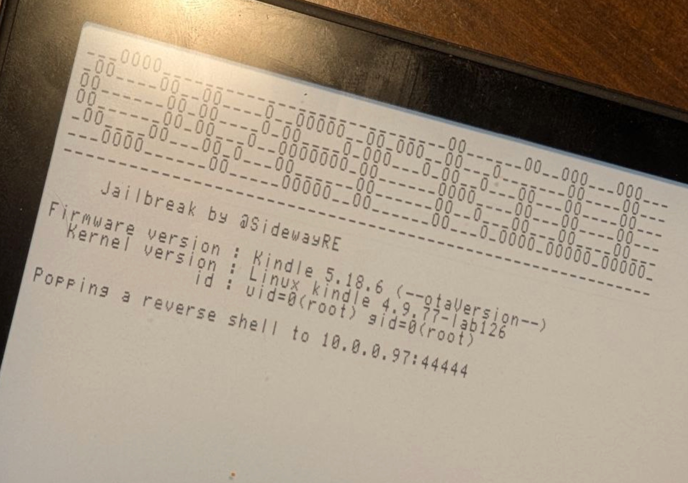 Un Kindle rooté à cause d'une faute de frappe d'Amazon