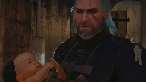 Pendant le développement de The Witcher 3, des villageois jetaient leurs bébés au sol à cause d'un bug