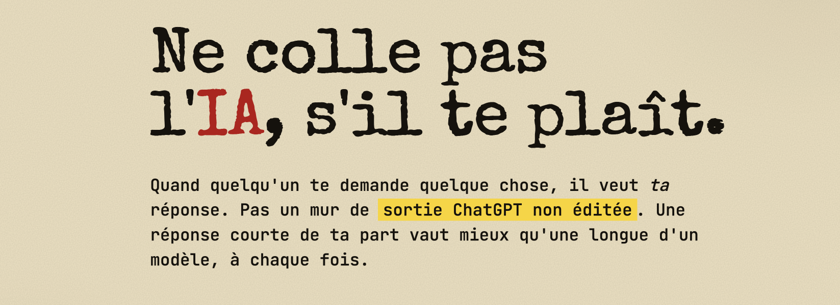 Le site à envoyer à tous ceux qui vous copient-collent du ChatGPT