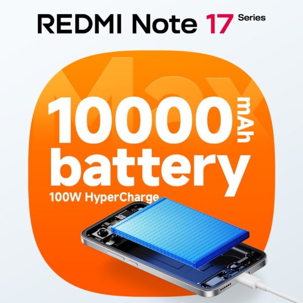 Xiaomi tease le Redmi Note 17 : batterie colossale de 10 000 mAh et recharge 100 W au programme