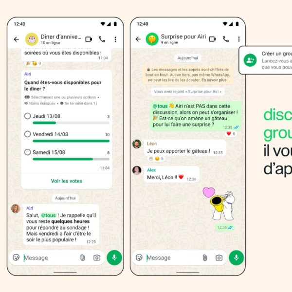 WhatsApp améliore les discussions de groupe, voici les nouveautés