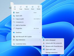 Windows 11 : le menu contextuel devient plus rapide et personnalisable