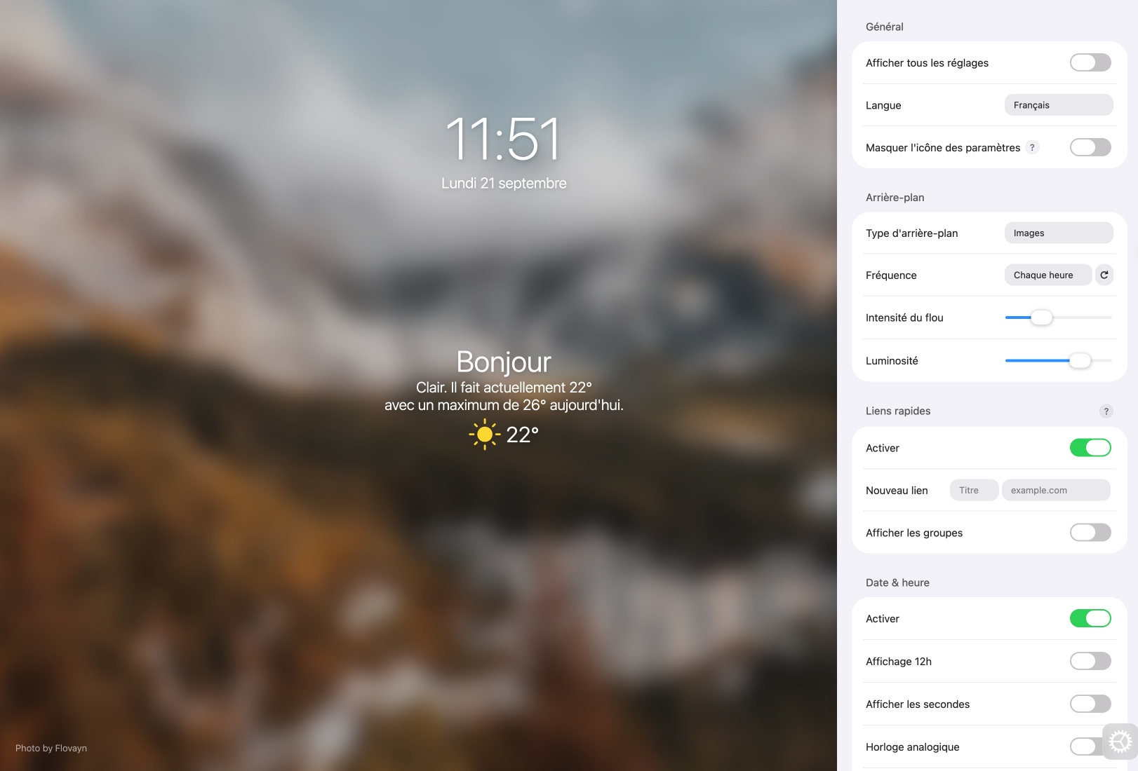 Bonjourr – La page de démarrage navigateur minimaliste