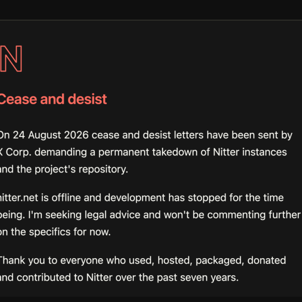 Nitter et XCancel sont morts, et l'explication est dans leur code