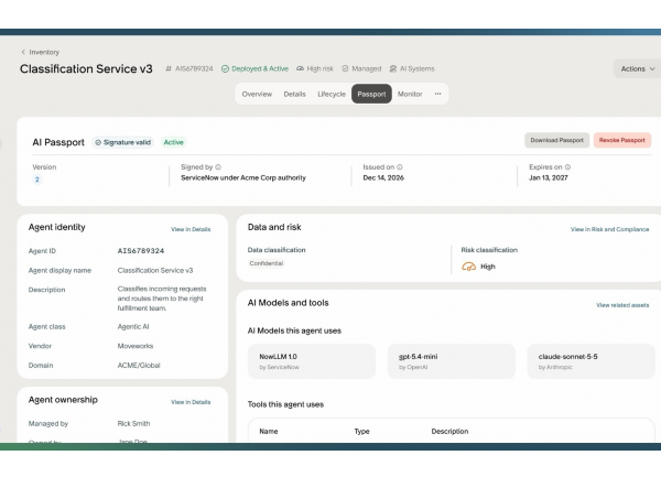 ServiceNow lance AI Passport pour gouverner les agents IA