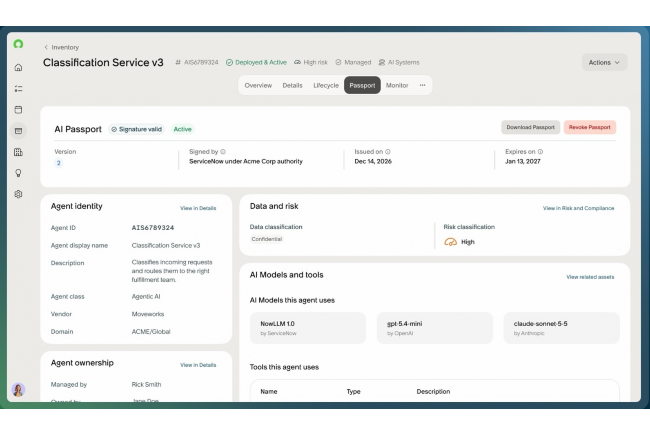 ServiceNow lance AI Passport pour gouverner les agents IA