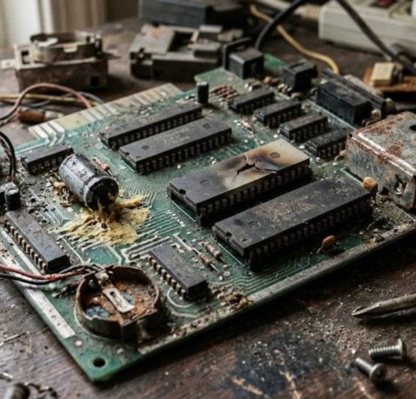 26 ans après sa sortie, cette console de jeu est victime d'une grave panne : son condensateur peut fuir et endommager la carte mère