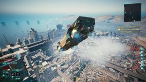 Conduire des voitures volantes dans Cyberpunk 2077 !
