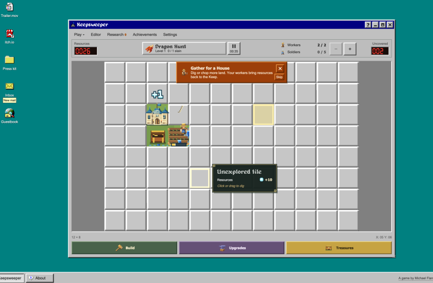 Keepsweeper – Un Démineur avec des péons et des dragons