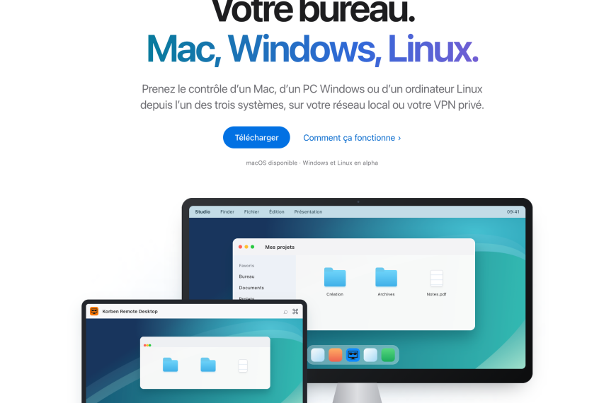 Korben Remote Desktop – Contrôlez votre Mac à distance gratuitement