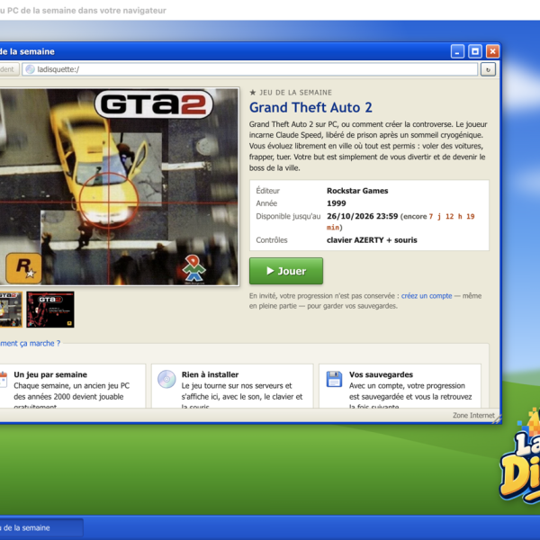 La Disquette – Un vieux jeu PC par semaine, sans rien installer