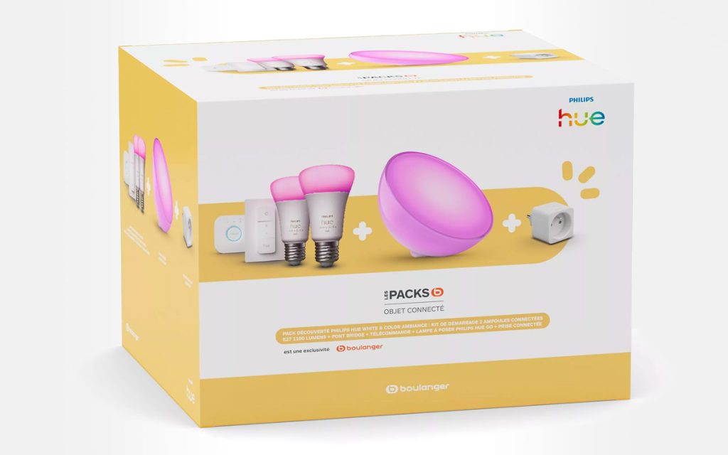 Philips Hue : ce pack incluant deux ampoules, une lampe Hue Go et plus encore est à moitié prix