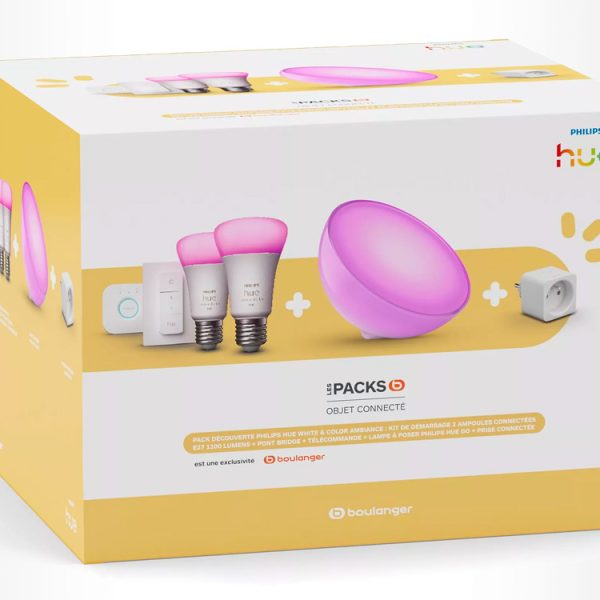 Philips Hue : ce pack incluant deux ampoules, une lampe Hue Go et plus encore est à moitié prix