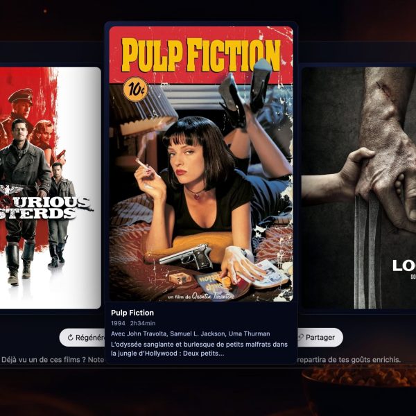 QuoiVoir – Une sélection personnalisée de 3 films pour ce soir