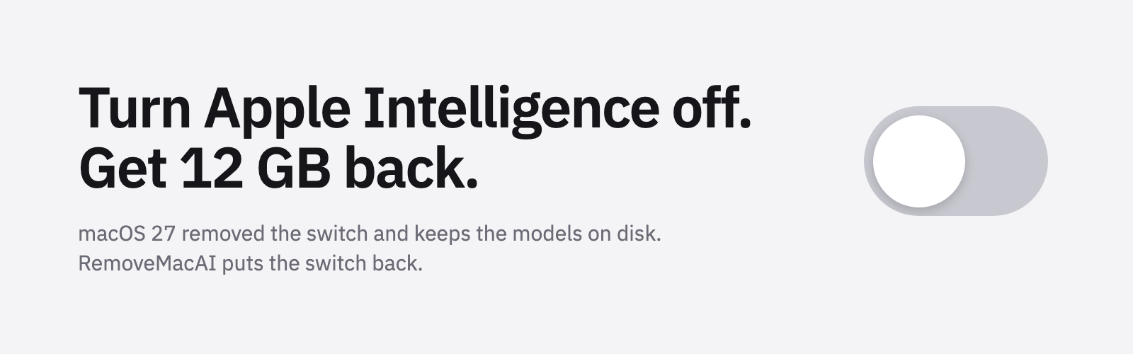 RemoveMacAI – Supprimez Apple Intelligence de macOS 27